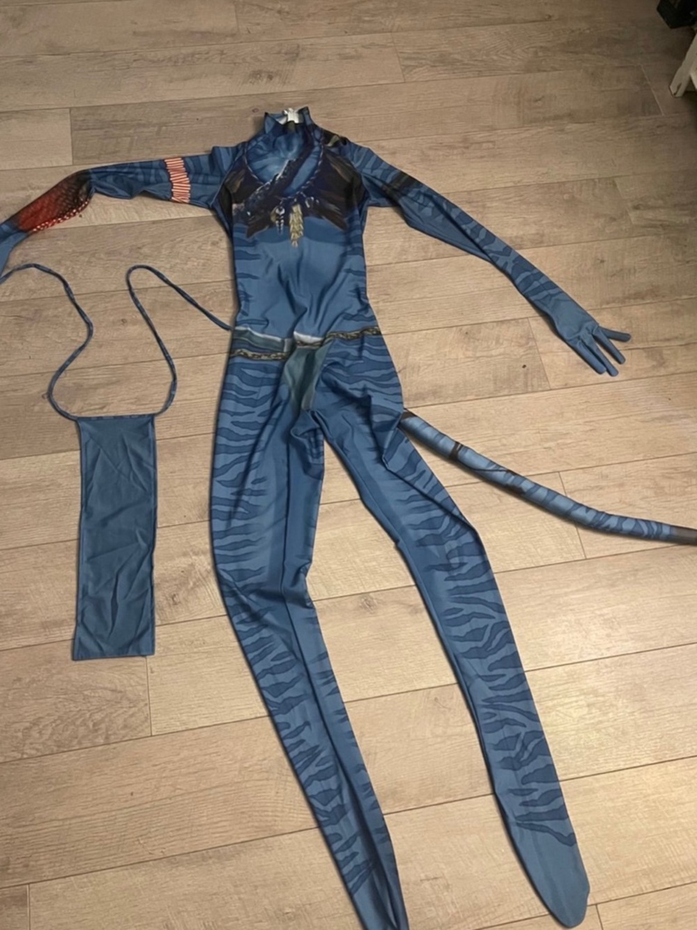 Blue Avatar Neytiri 3D printed  Full-Body Costume with Tail